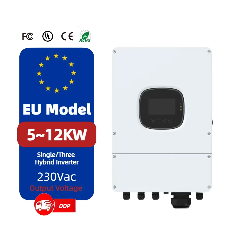 

US/EU Models 48V 3KW 6KW 10KW Solar Inverters Pure Sine Wave Off on Grid Hybrid Two Outputs Split Phase Hybrid Solar Inverter