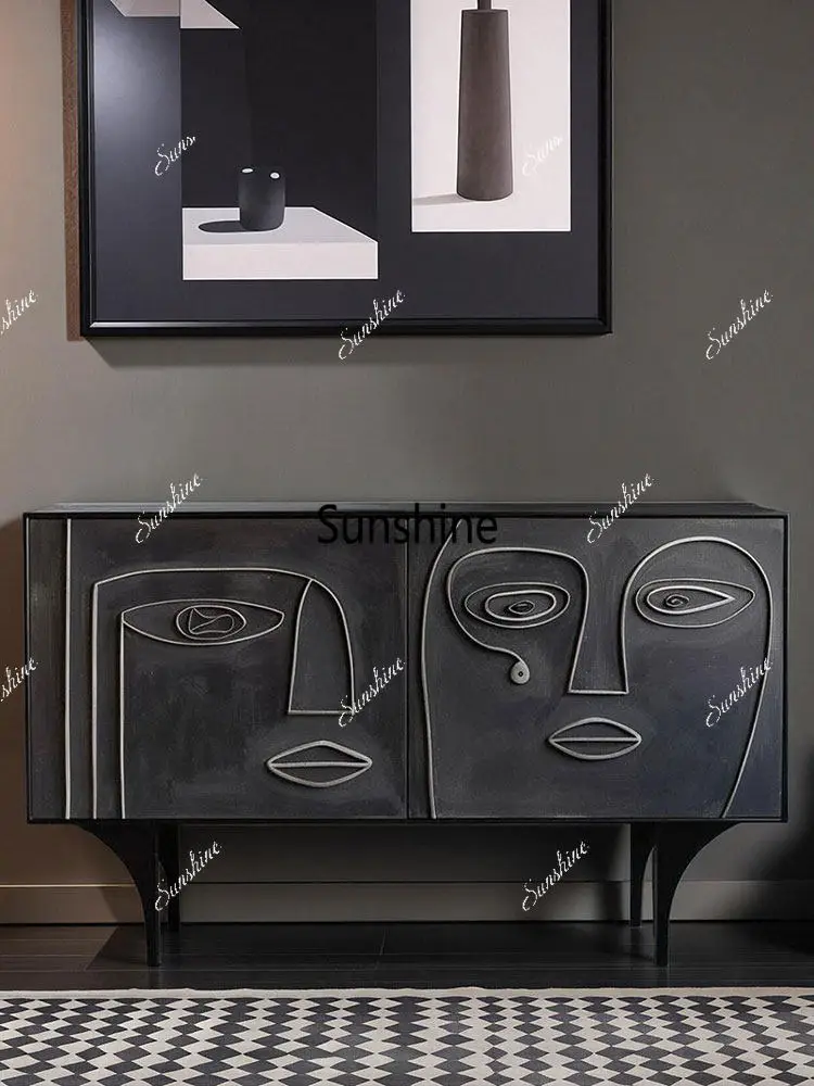 

Mid-Century Creative Sideboard Personalized Vintage Solid Wood Locker