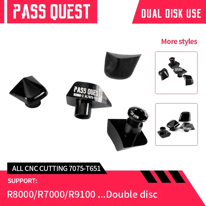 

PASS QUEST Crankset Beautify Screw 2X Al 7075-T551 All CNC for Shimano UT R7000/R8000/R8100/R9100/R9200 2X Bicycle Crank Screws