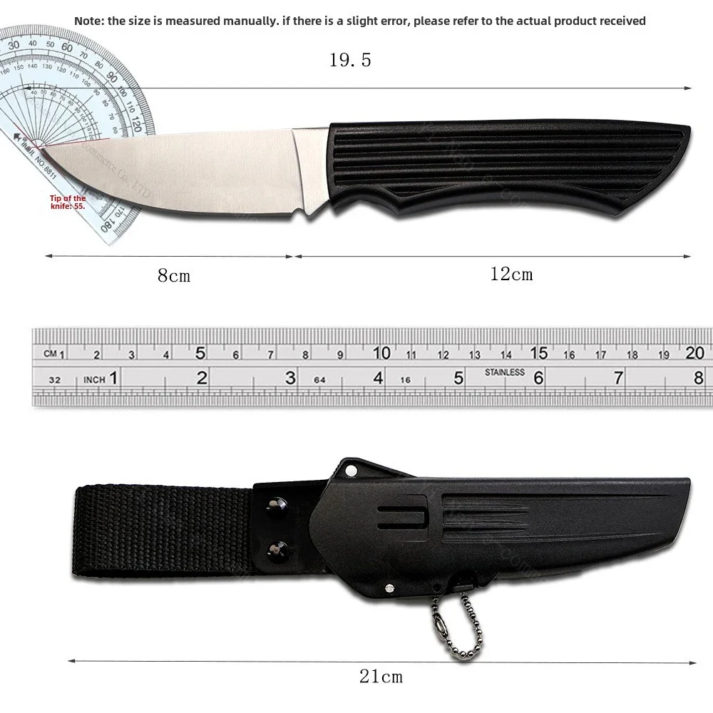 2025 جديد سكينة سرفايفل في الهواء الطلق المحمولة التخييم الدفاع عن النفس حزام غمد صلابة عالية سكين مستقيم EDC أداة