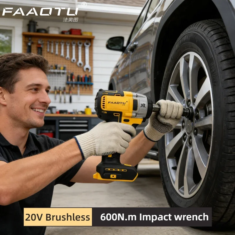 

Аккумуляторный ударный гайковерт FAAOTU DCF880, 2300 об/мин, компактный электрический гайковерт, перезаряжаемый, для аккумуляторов Dewalt 20V