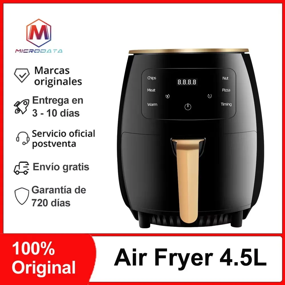 MicroData Air Fryer without Oil 4.5L 1400W Intelligent Deep Air Fryers Oven 360 Hot Air Circulation Cooker Smart Touch AirFryer