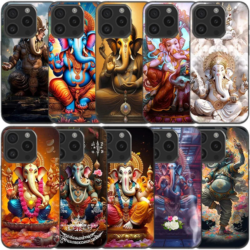 Ganesh lord Clear Phone Case For Apple iPhone 12 13 Mini 11 14 15 16 Pro Max Cover XS MAX XR Soft