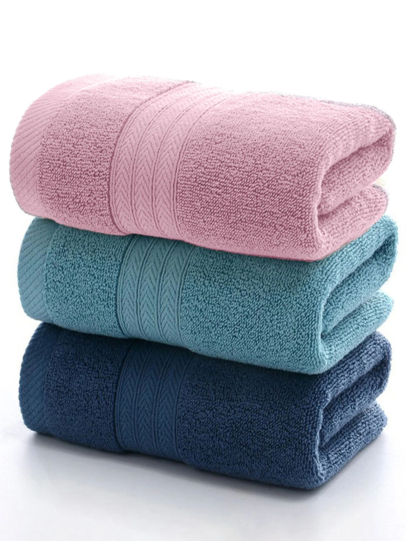 3 Pcs Solid Color Towel Set, Lightweight And Skin Friendly, Delicate Terry, Can Be Used For Face Washing, Bathing And Other Place