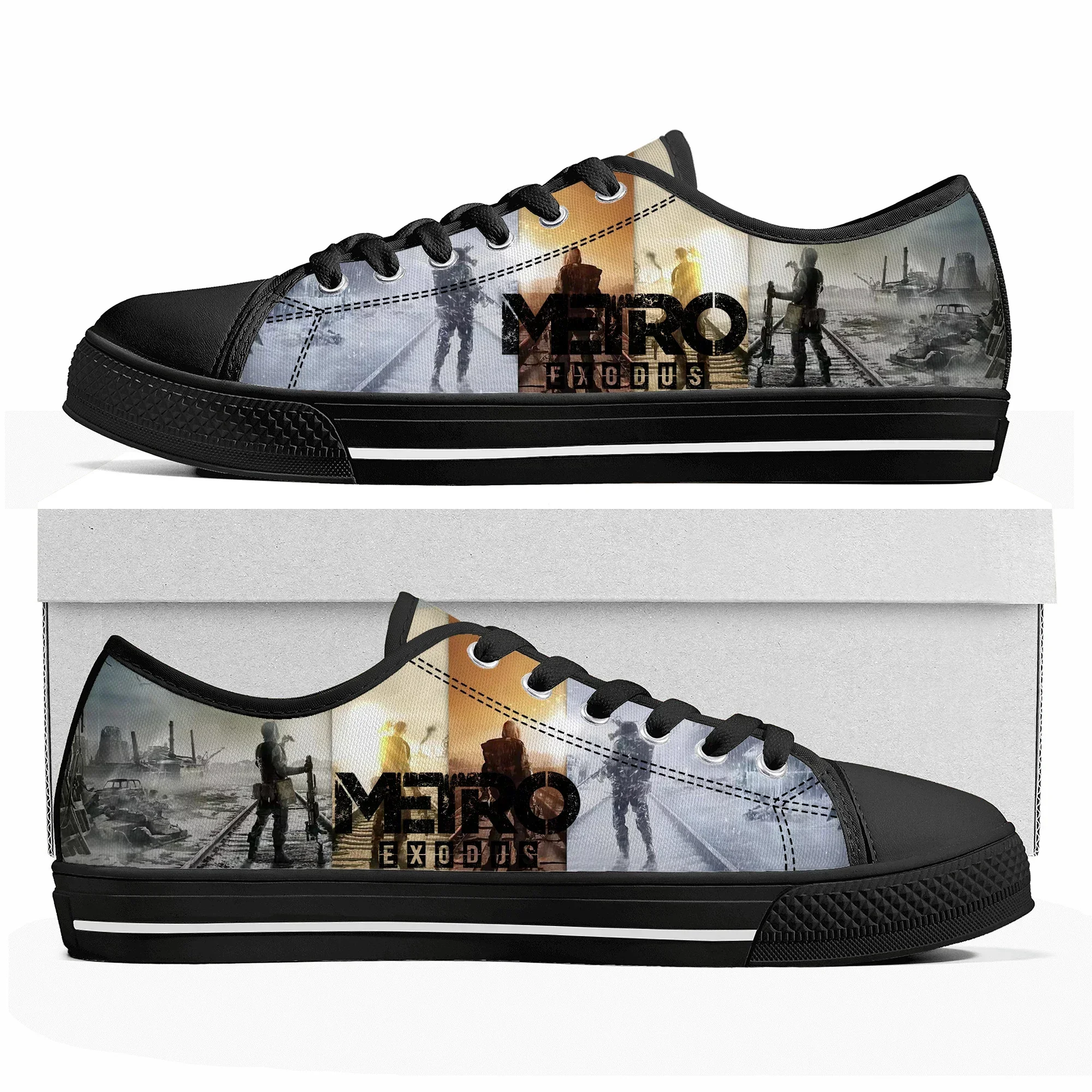 Men Shoes Metro - Metro Exodus Custom Low-Top-Sneaker, Hot Cartoon