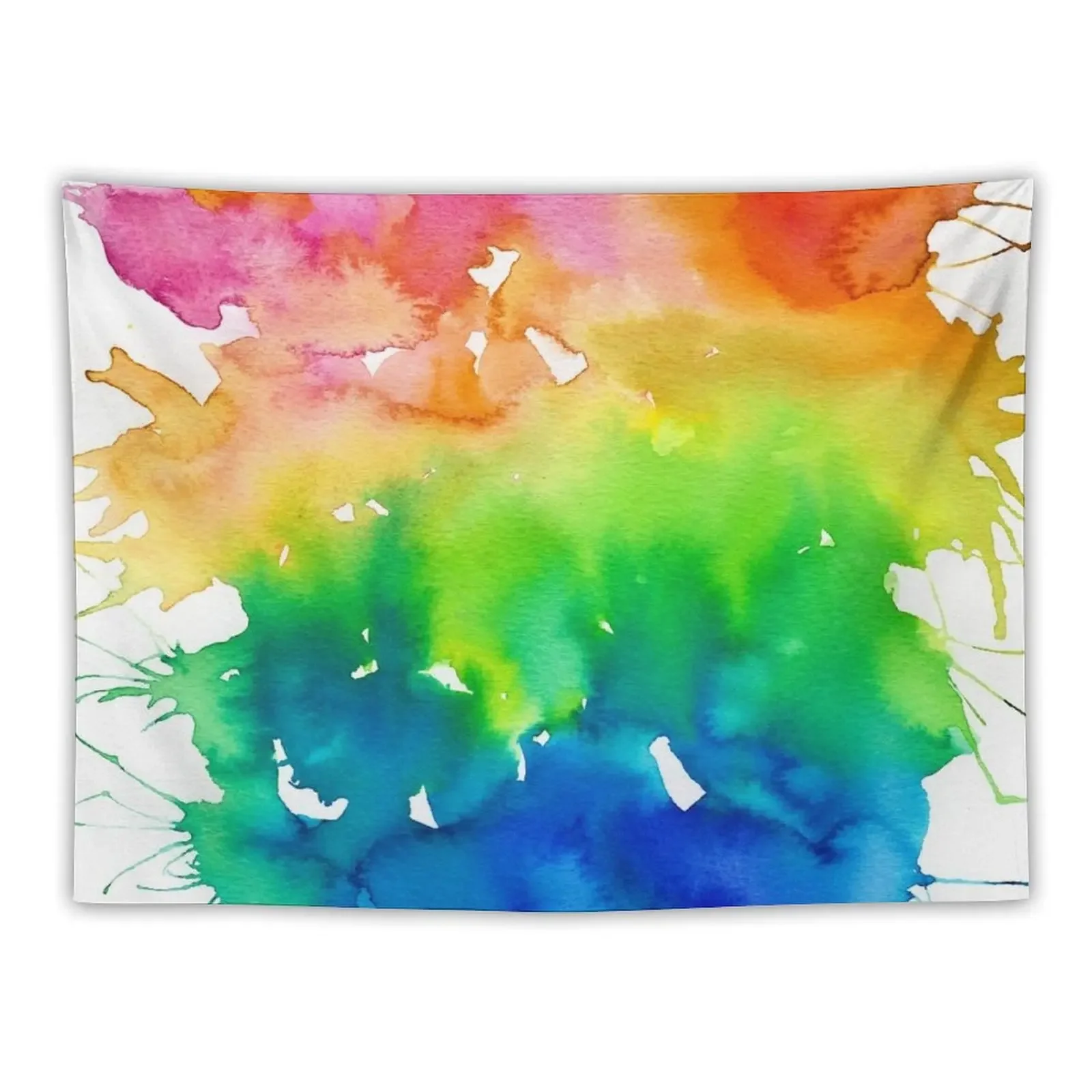 Rainbow Watercolor Paint Splash Art Tapestry Room Decore Aesthetic Bedroom Decor Decor Home Tapestry