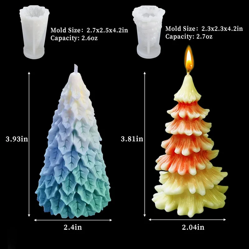 Christmas3dThree-Dimensional Christmas tree candle silicone molddiyaromatherapy gypsum fragrant stone pine tree candle mould