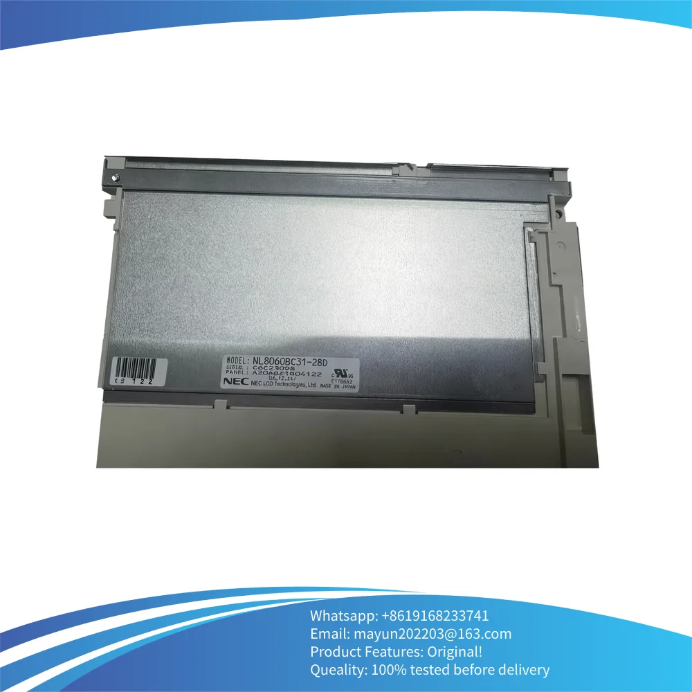 NL8060BC31-41C Tela LCD industrial original de 12,1 polegadas