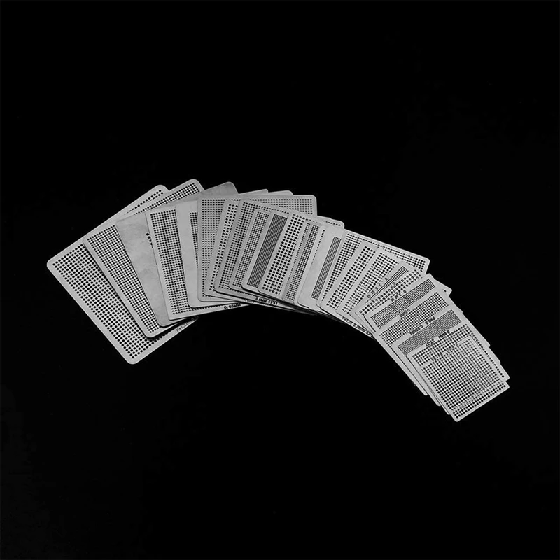 27Pcs Universal Direct BGA Heating Stencil Reballing Support Stencil Holder Template Heated Fixture For SMT SMD Chips