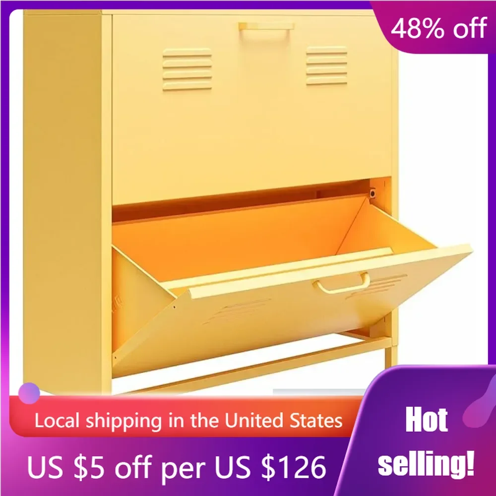 Furnitures Cache 2 Door Locker Style Metal Shoe Storage Cabinet Vip Bag Luxury Bags Women Shoes Rack Mobile Iron Shelf Open