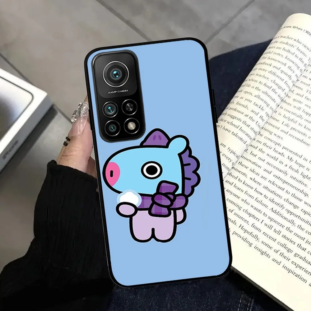 BEAST KINGDOM Mang B-BT21  Phone Case  For Samsungs S24 23 22 21 Note 20 10 9 8 Ultra Plus FE Lite Black Silicone Soft Case