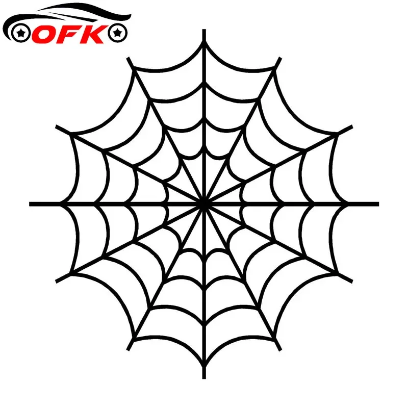 Cartoon SPIDER WEB Fashion Car Window Sticker Vinyl Decal Car-styling Black/Silver 15*15CM