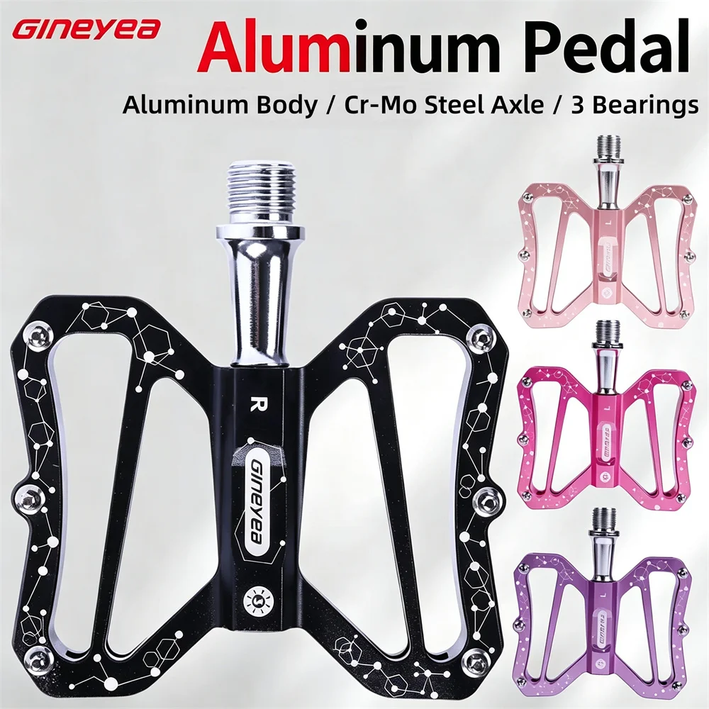 K-M12S Bike Pedals Ultralight 3 Bearings Aluminum Pedals Universal MTB Road Bicycle Foot Pegs