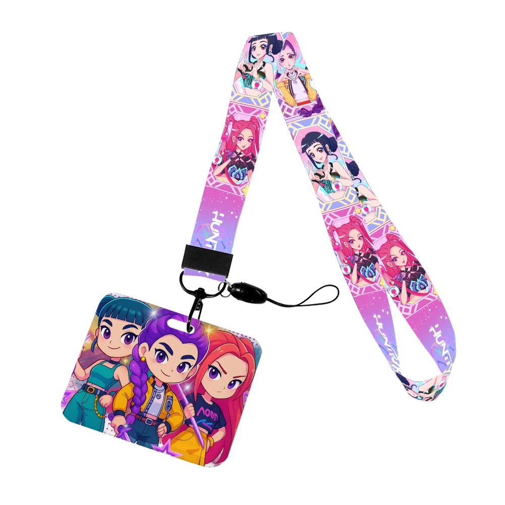 K Pop vendita calda Hunte R supporto orizzontale ragazze cordini per bambini tracolla carta distintivo bus catena accessori