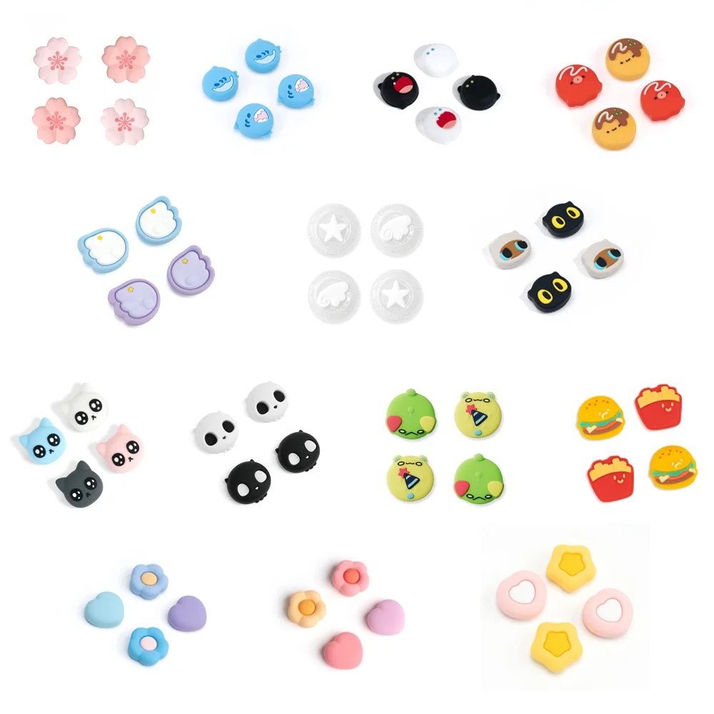 16 Kinds Thumb Grip Caps Compatible with Nintendo Switch / OLED / Lite , Geekshare Anti-Slip Silicone Joystick Caps ,Not for NS2