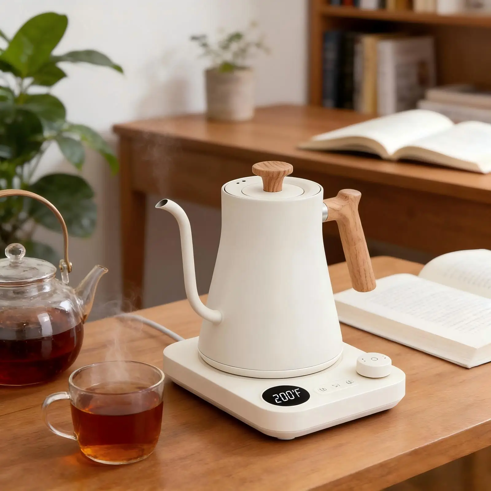 

Электрический чайник KT90pro белый, термостатический, для приготовления кофе, 110В 1200Вт