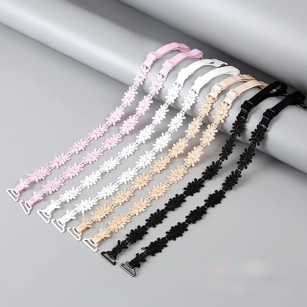 Shoulder Strap Embroidered Summer Lace Bra Accessories Invisible Bra Strap Intimates Accessories Transparent Shoulder Strap