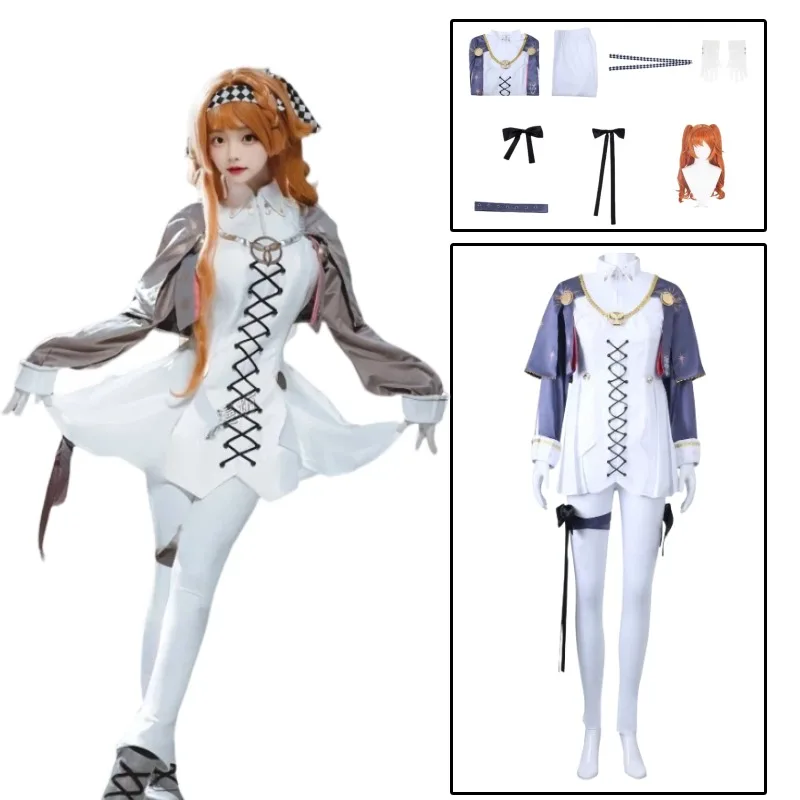 

Sonetto Dress Suit Game Reverse:1999 Cosplay Costume Wig Mini Skirt Halloween Christmas Carnival Party COS Outfit Women