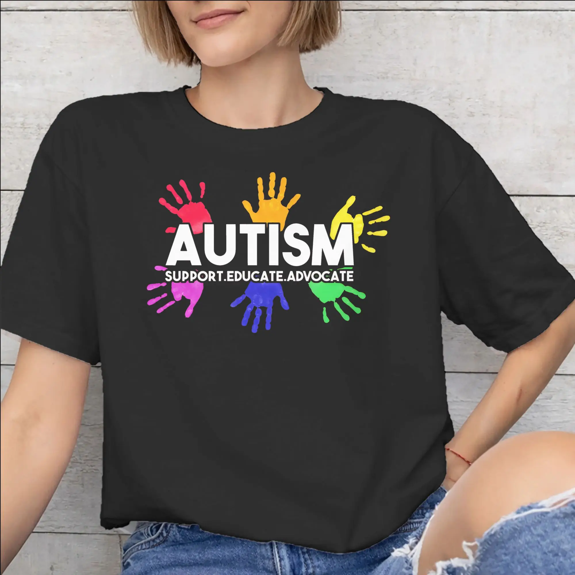 Autism Awareness Respect Love Support  Tee Shirt for Men Women New Arrival T Shirts  Cotton Clothes