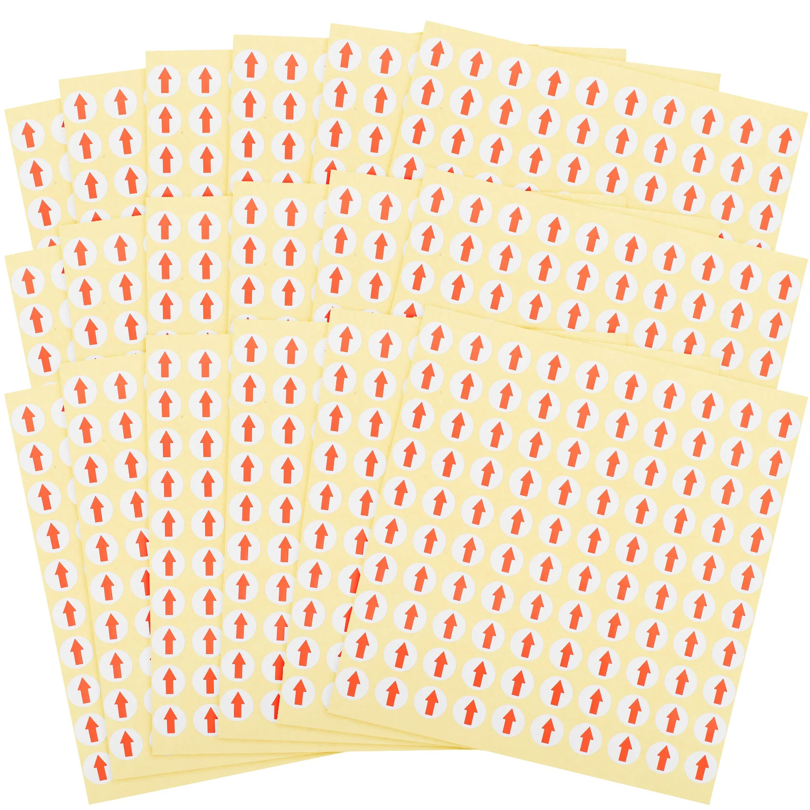 3200pcs Red Arrow Labels Bright Colorful Stickers for Round Adhesive Defect Indicator Office Factory Home Use