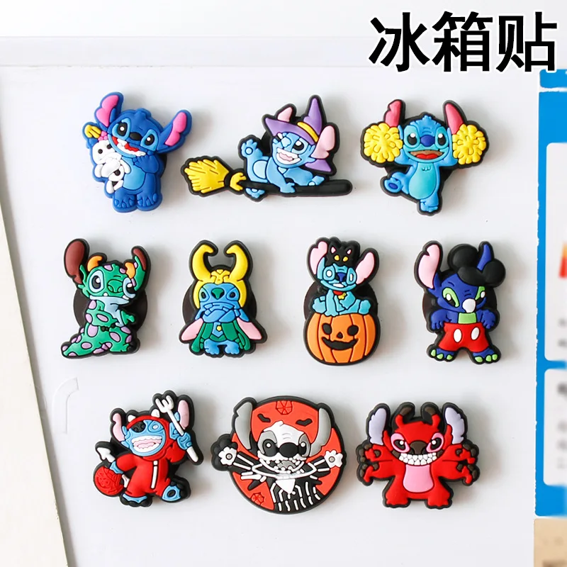 50Pcs/Lot Disney Stitch Silicone Fridge Magnet Mini Refrigerator Home Decoration Sticker Cute Magnets For Fridge Souvenir
