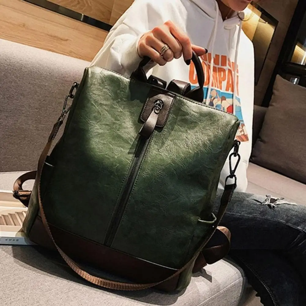 Female Backpack Mochila Feminina Multifunction Girls Leather School Brand Women Shoulder Bag Sac A Dos Travel Back Pack 2021