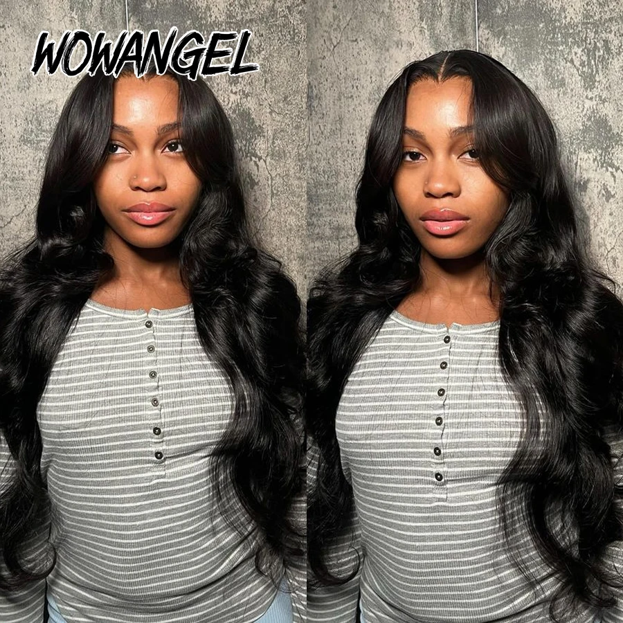 Wow Angel 250% Bezklejowe Peruki Body Wave Pre Cut 9x6 HD Lace Closure Peruki Gotowe Do Noszenia Peruki Ludzkie Włosy Brazylijskie Dla Kobiet