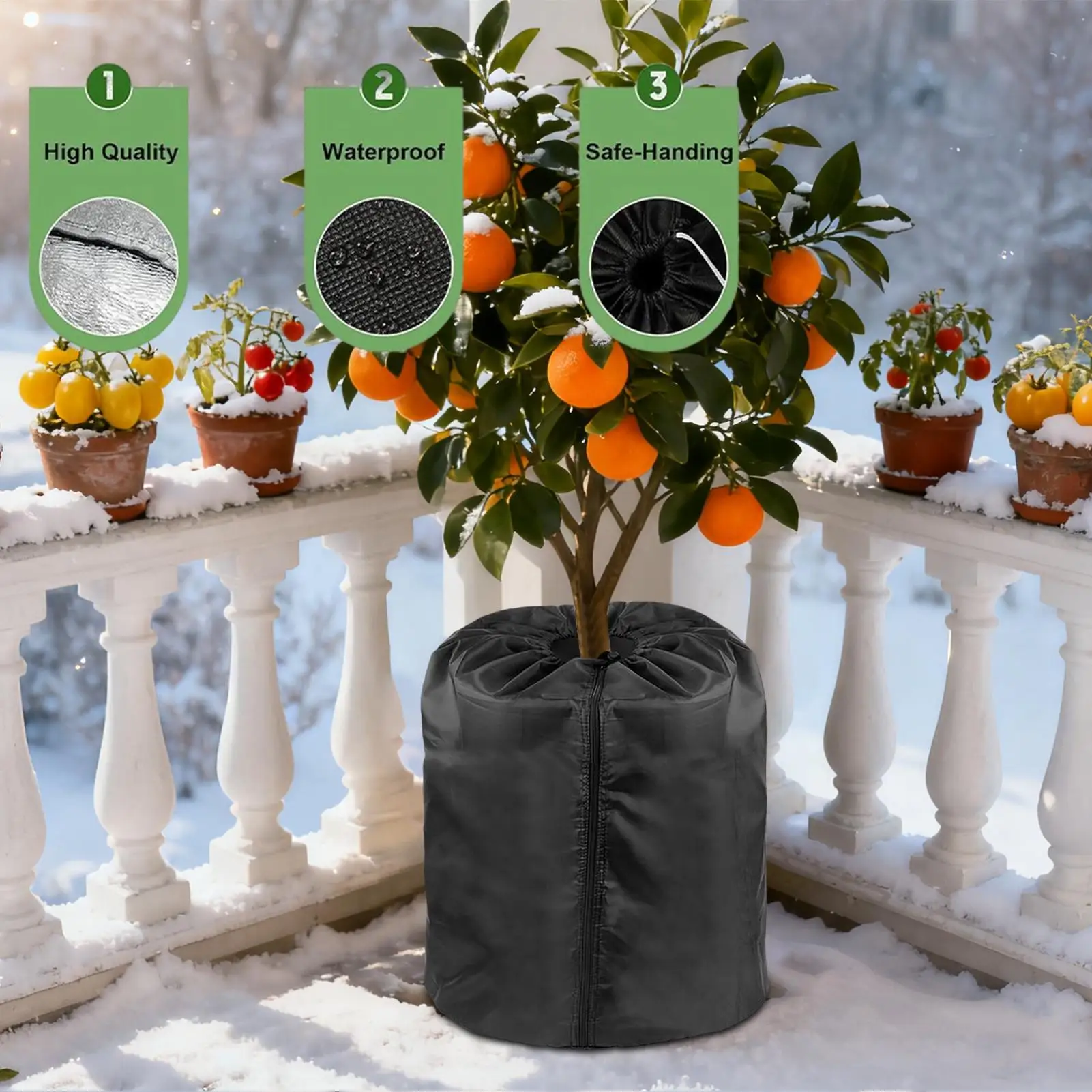 

Plant Frost Cover Breathable Portable 45x50cm Flower Shrubs Wrap Outdoor Plant Freeze Covers for Vegetables Small Trees Tomatoes