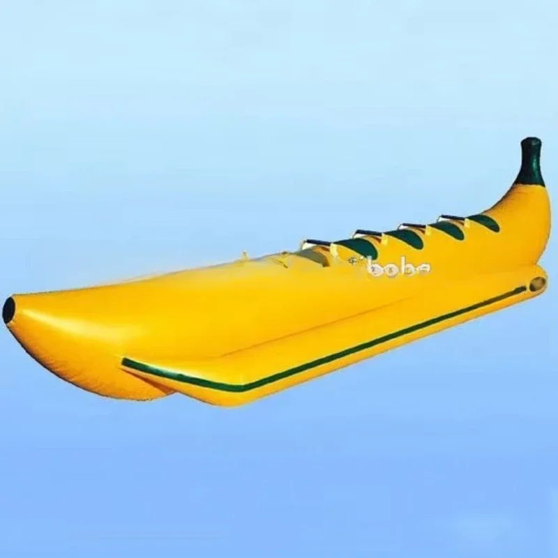 classic yellow 6 person inflatable floating boat towables banana water tube