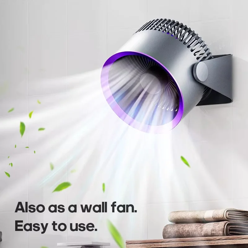 Multifunctional Electric Circulator Fan, Wireless Portable with Quiet Operation – Desktop, Wall, and Ceiling Mountable Cooler