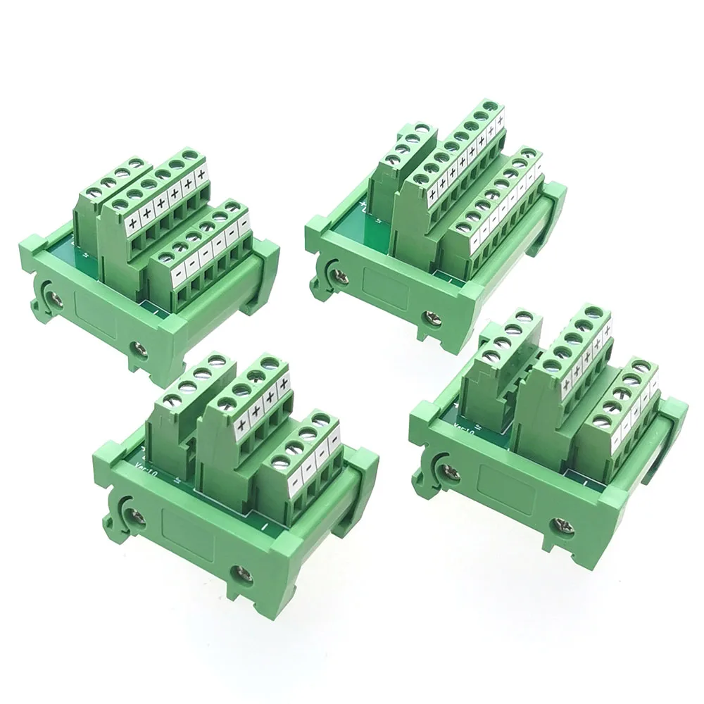 

1Pcs Din Type Screw Terminal Block Multi-in/out PCB Distribution Box Breakout Parallel Power Cord Splitter Connector Wiring Term