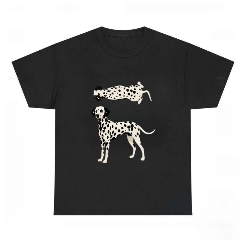 2026 Spotted Dog T-Shirt Unisex Dalmatian Breed Portrait Graphic Cotton Tee