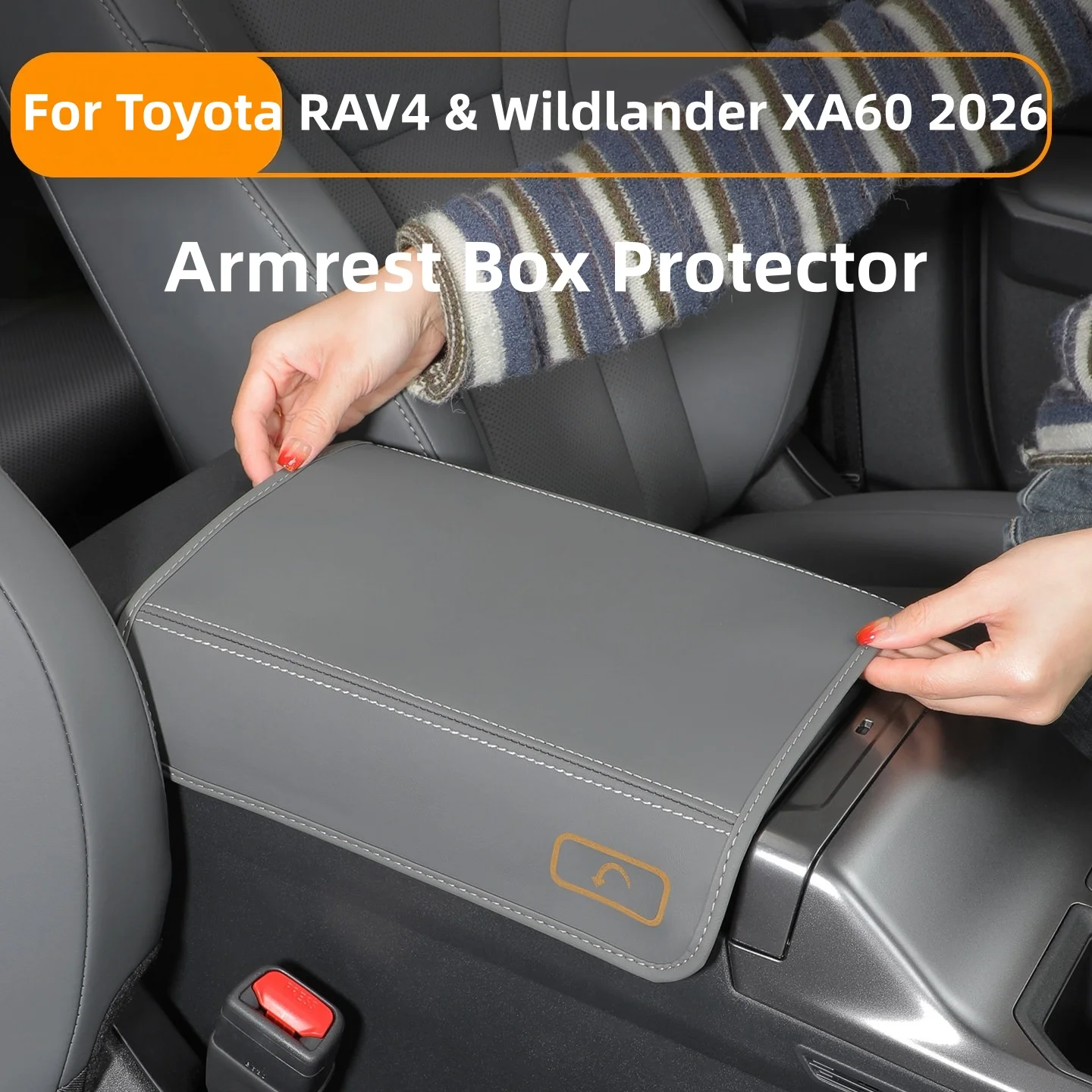 Pour Toyota RAV4 & Wildlander XA60 2026 – Housse de protection pour accoudoir de voiture, anti-rayures, résistante à l'usure, pour console centrale