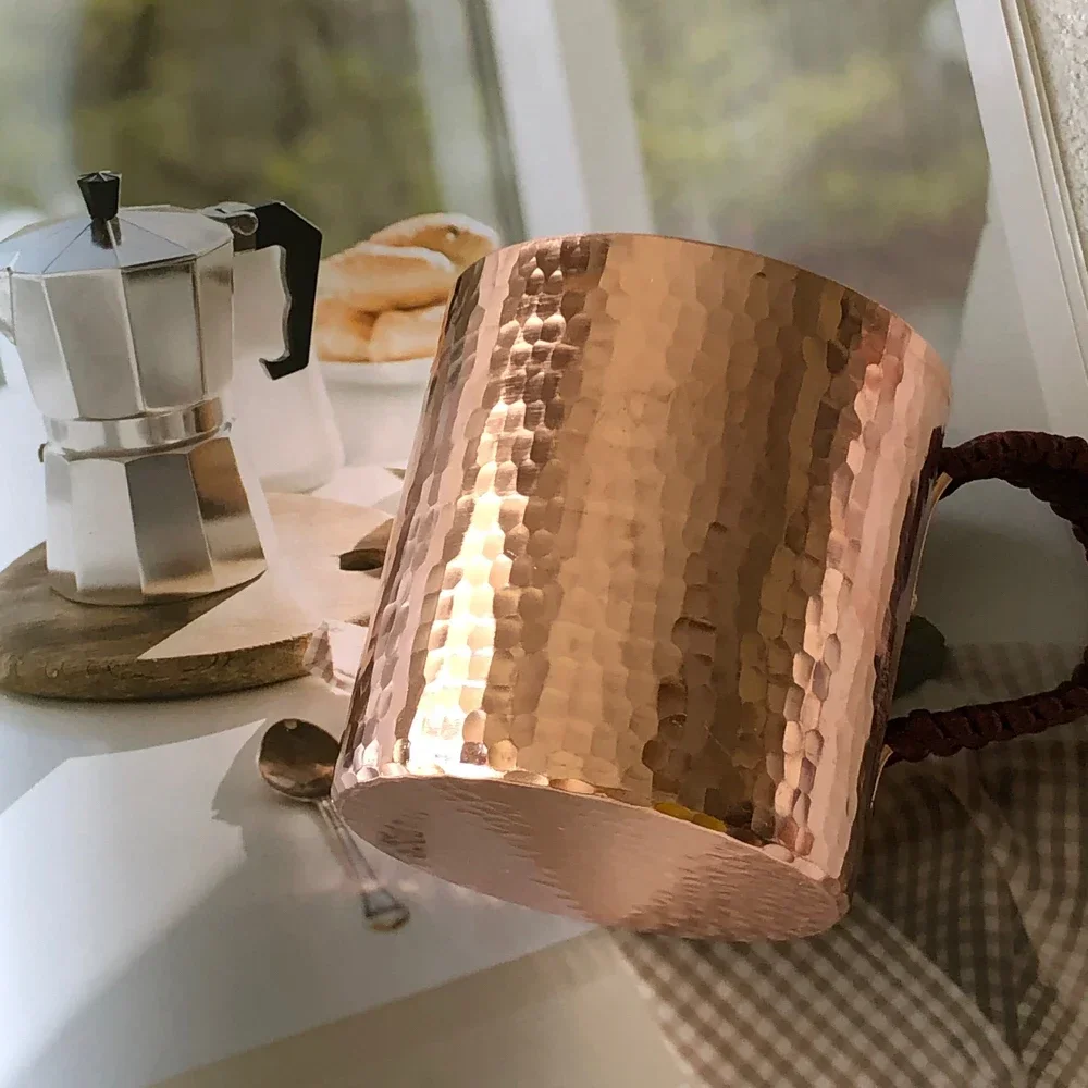 Premium Quality Moscow Mule Mug Hammered Cups Heavy Pure Copper Rose Gold 100% Handcrafted Pure Solid Copper Mugs