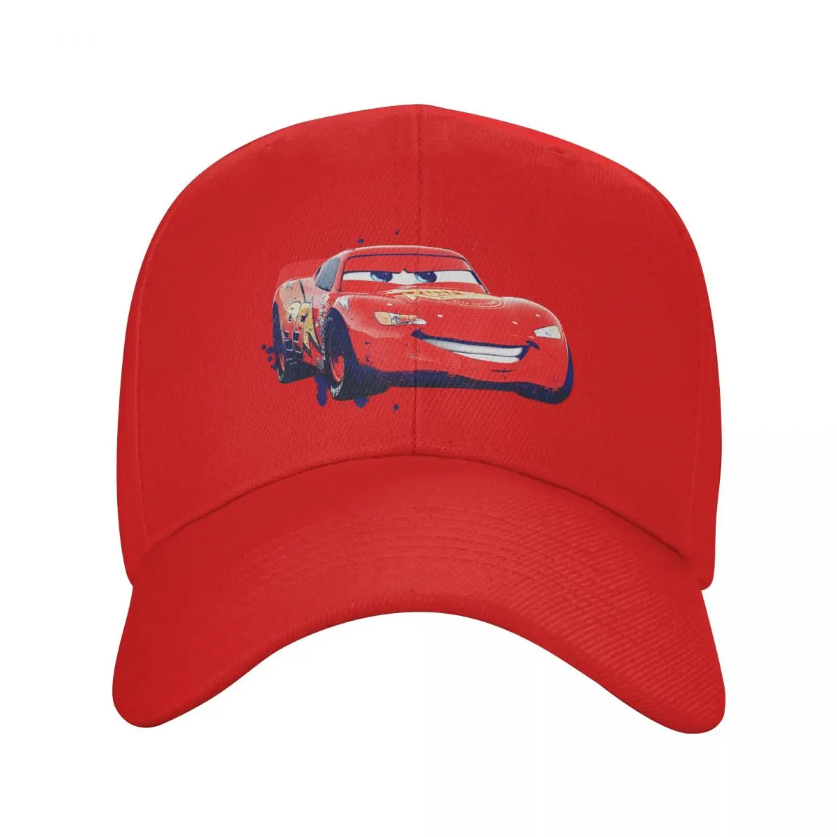 Cars Lightning McQueen Paint Drifting Portrait Baseball Caps Sport Sun Hat Dad Hat Breathable Snapback Caps Sun Hats Summer Caps