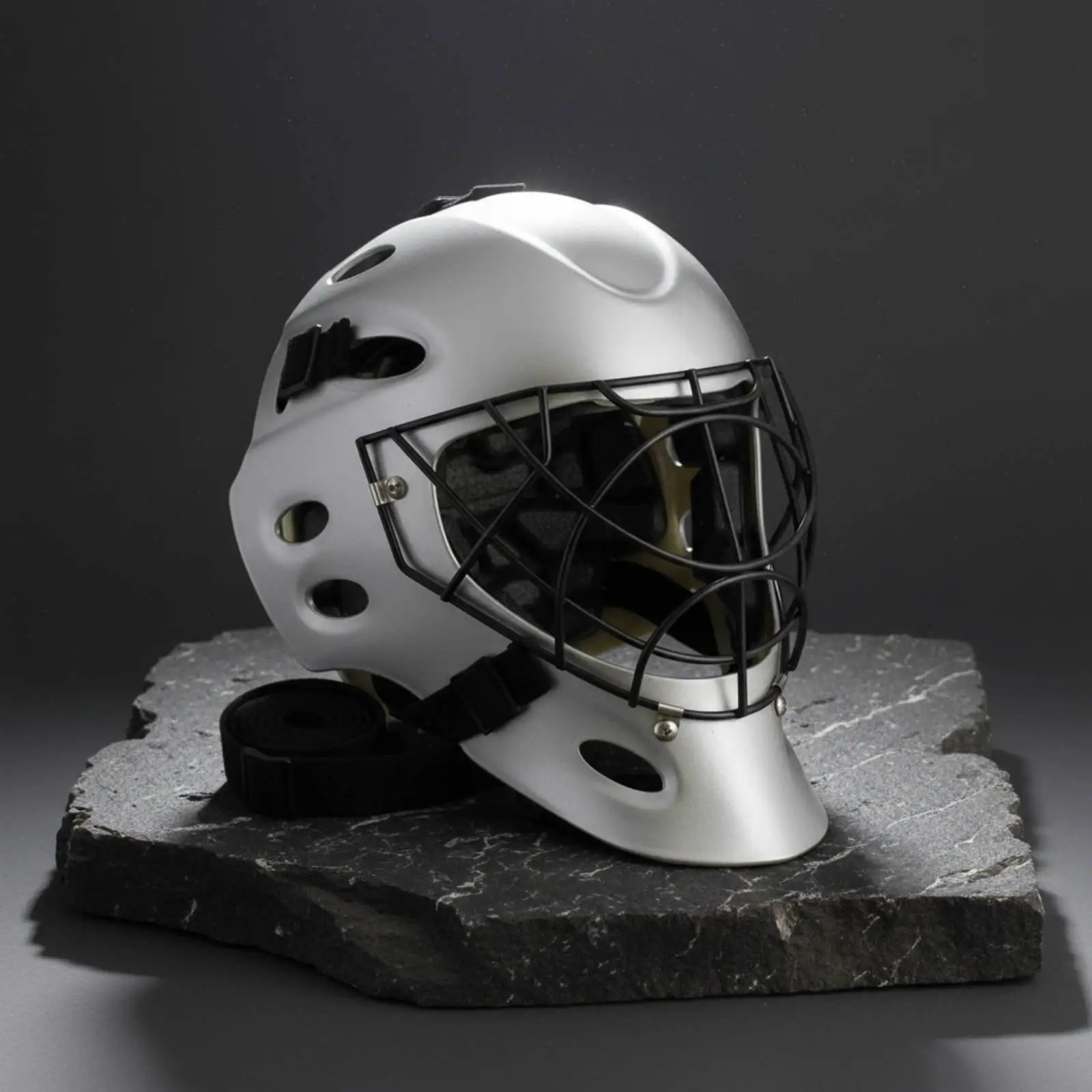 Youth Sports Headgear with Metal Cage for Baseball Catchers Goalie Helmet Protection Gear