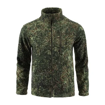 Outdoor Camouflage Fleece Jacket Double-Sided Shake Fleece Cardigan Tactical Jacket Warm Mountaineering Suit 3
