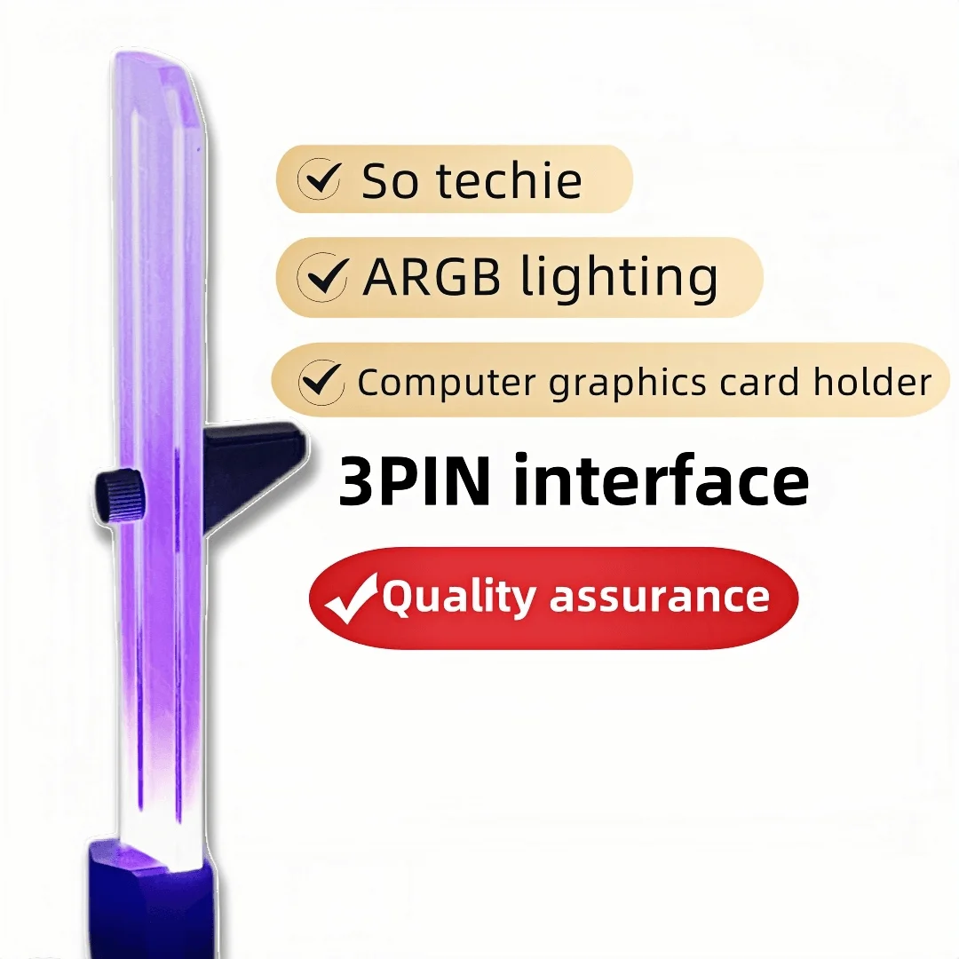 ARGB LED Graphics Card Anti-Sag Bracket Light Transformation Acrylic GPU Support Stand Gaming PC Case Video Card Holder