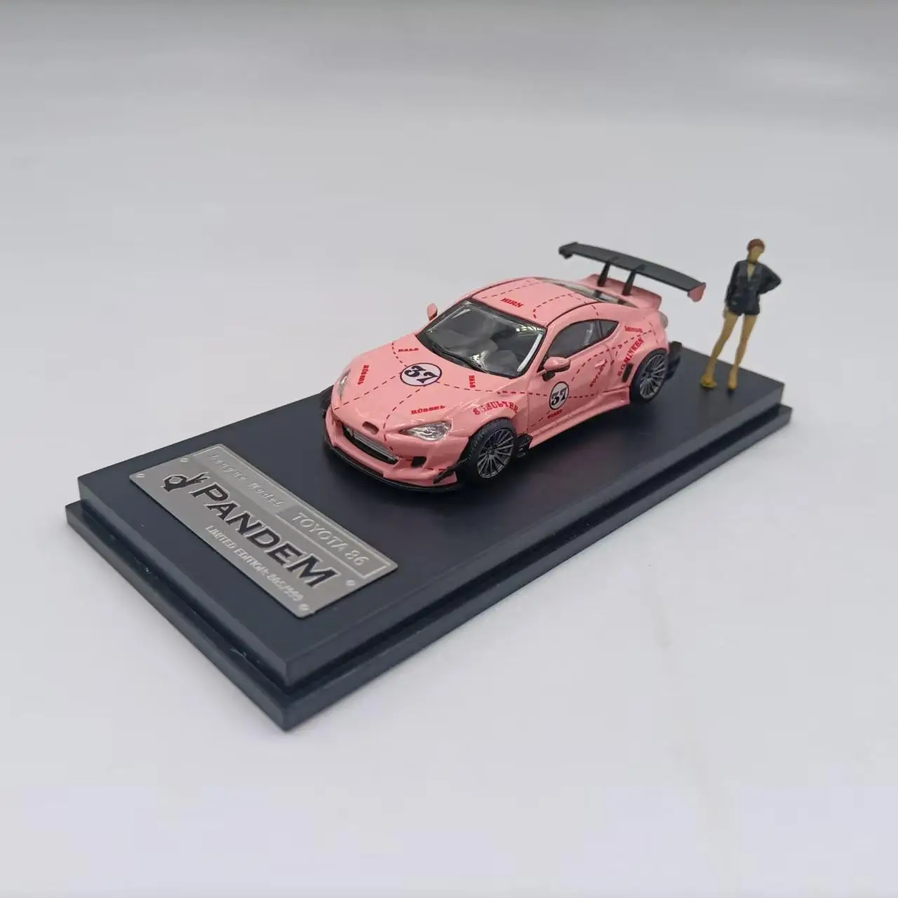 Diecast 1:64 Scale Toyota 86 Rocket Rabbit 37 Alloy Car Model Collectible Toy Gift Souvenir Display Ornament