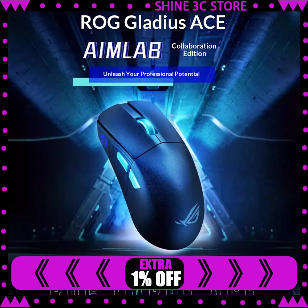 

ROG Dragon Scale ACE X AimLab Cooperate Gaming Mouse 1000Hz 650IPS Wireless Mouse 36K Sensor 36000 DPI For CSGO PC Accessories