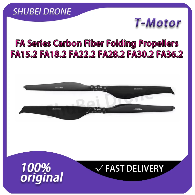 T-MOTOR FA Series Carbon Fiber Folding Propellers FA15.2 FA18.2 FA22.2 FA28.2 FA30.2 FA36.2 Push Type Prop for Multi-rotor Drone