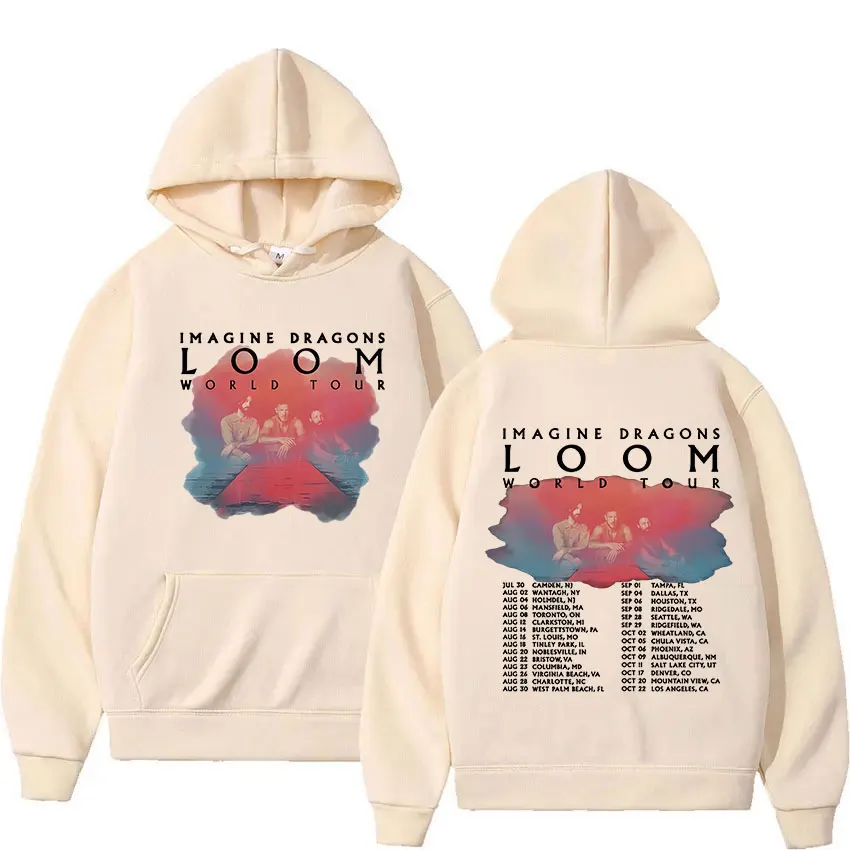 Imagine Dragons Loom Tour 2024 Album felpa con cappuccio da uomo Hip Hop Fashion Pullover felpa Unisex Casual oversize con cappuccio Streetwear