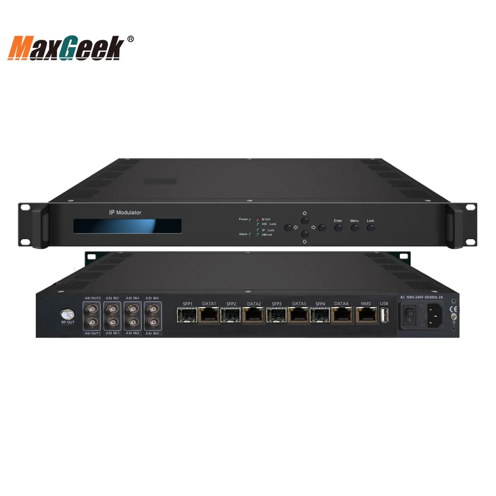 Maxgeek 3308M IP Modulator 16-IN-1 ISDB-T/DVB-T/DVB-C Modulator Support Accurate PCR Adjusting and CA Filtering