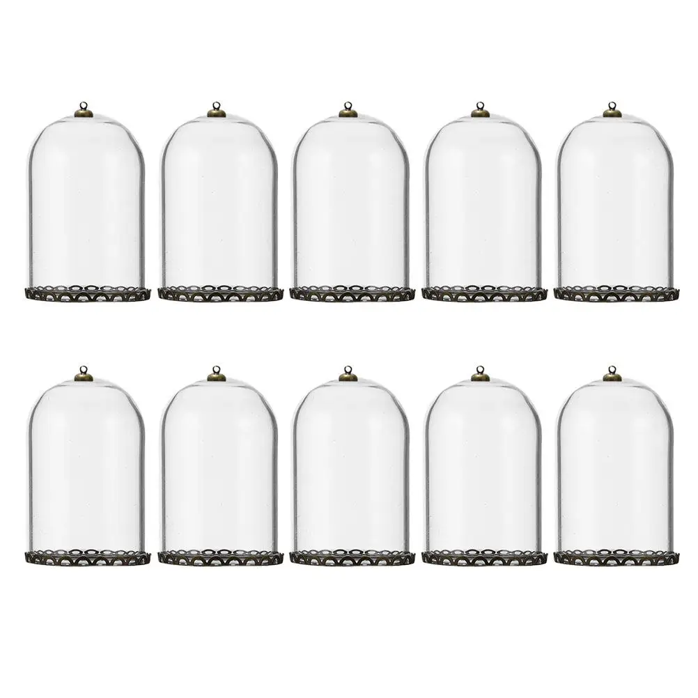 

10 шт. стеклянных подвесок-флаконов, прозрачные миниатюрные бутылочки для загадывания желаний, для изготовления украшений своими руками, маленькие декоративные контейнеры