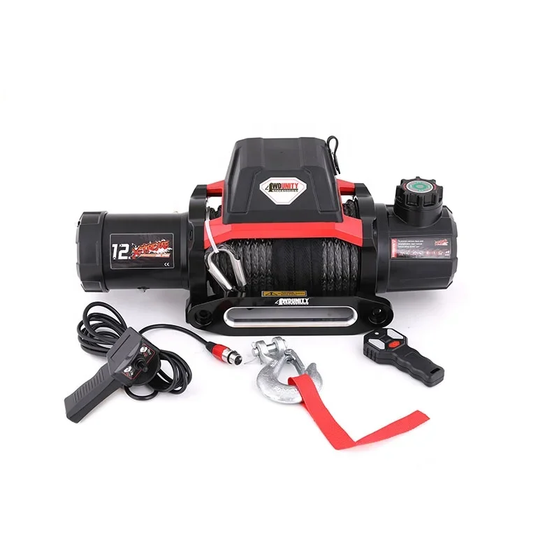 Dual Speed Electric Winch 12000lbs With Synthetic Rope