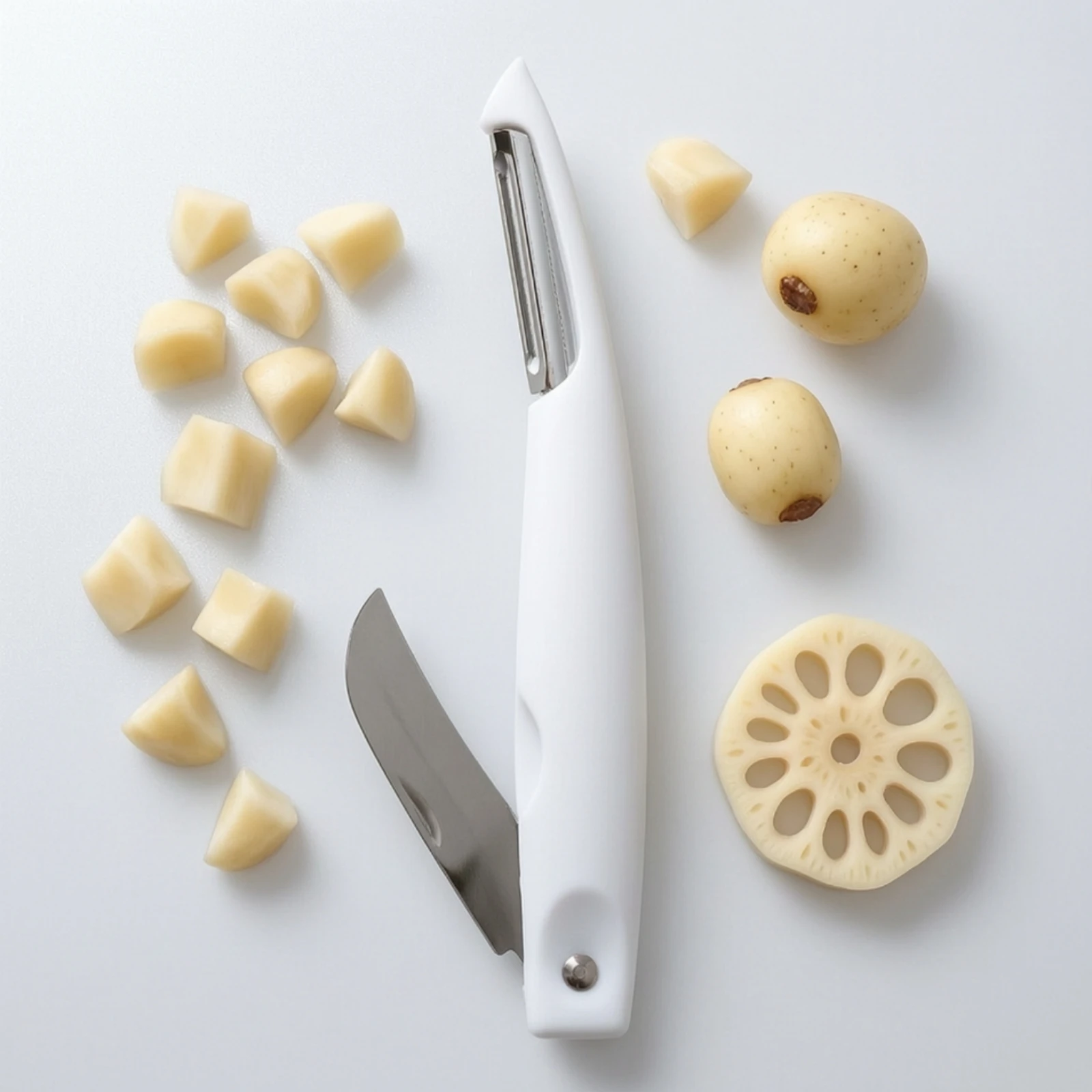 Water Chestnut Paring Tool Stainless Steel Peeling Tool with Foldable Blade Chestnut Cutter Tool Compact Kitchen Tool Slim