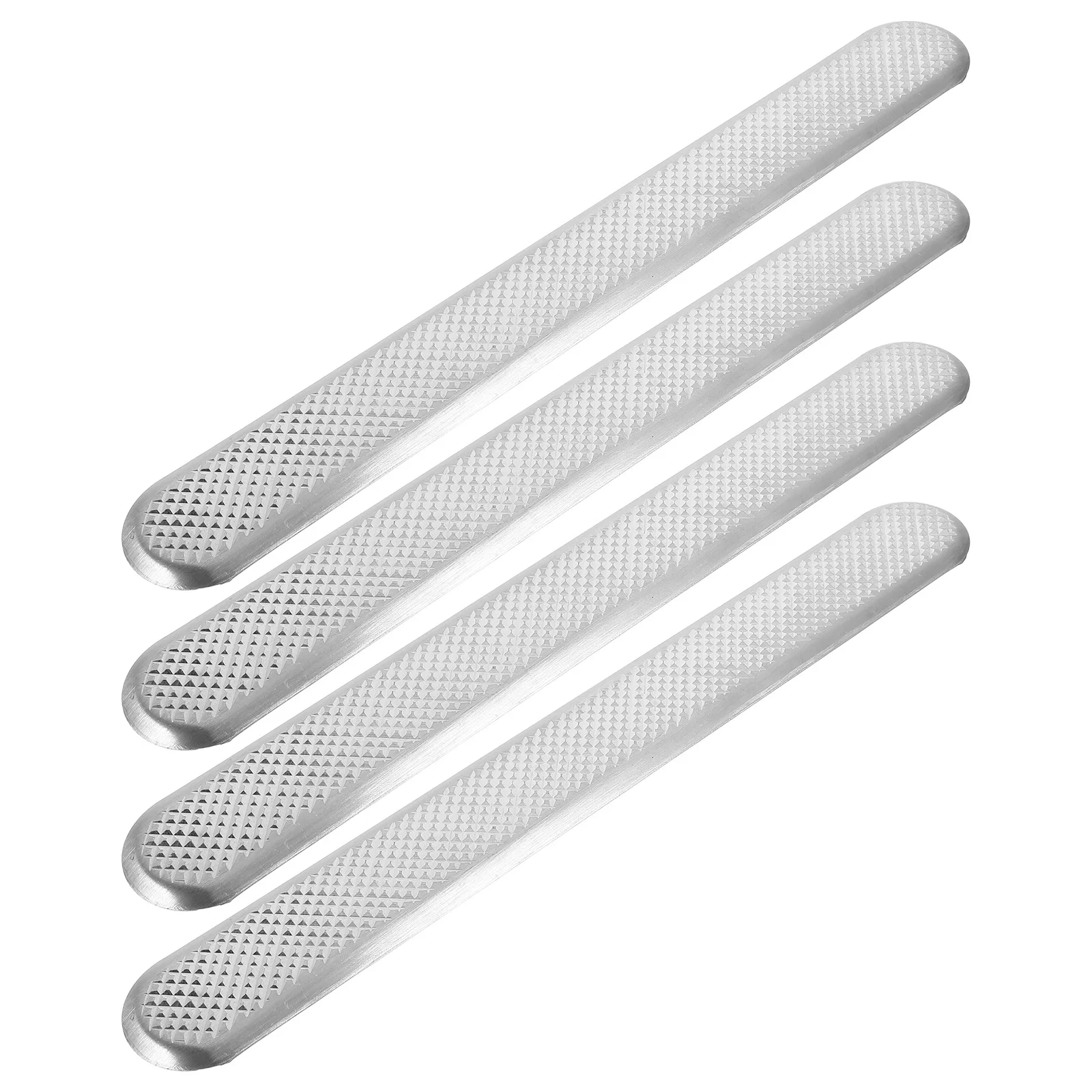 

4Pcs Tactile Paving Tiles Slip-Resistant Stainless Steel Surface for Safe Public Pathways Accessibility Aisle Garden Street