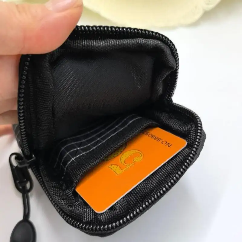 Tragbare Mini-EDC-Tasche, Aufbewahrungstasche, Geldbörse aus Polyester, Münzgeldbörse, Utility-EDC-Organizer für Karten, Schlüssel, Münzen und Notwendigkeiten – Detail 7
