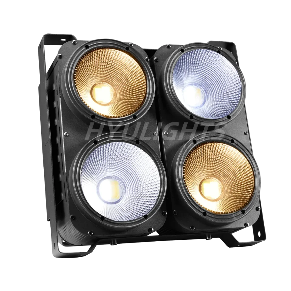 400W 4 Eyes Led COB Blinder Lights 4x100W COB Par Cool White&Warm White Wash Beam High Power DJ DMX 512 Strobe Stage Lights