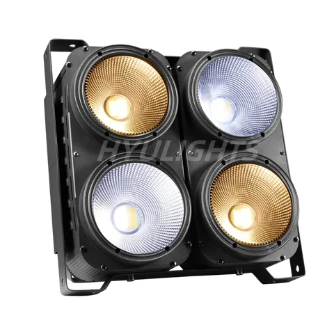 400W 4 Eyes Led COB Blinder Lights 4x100W COB Par Cool White&Warm White Wash Beam High Power DJ DMX 512 Strobe Stage Lights
